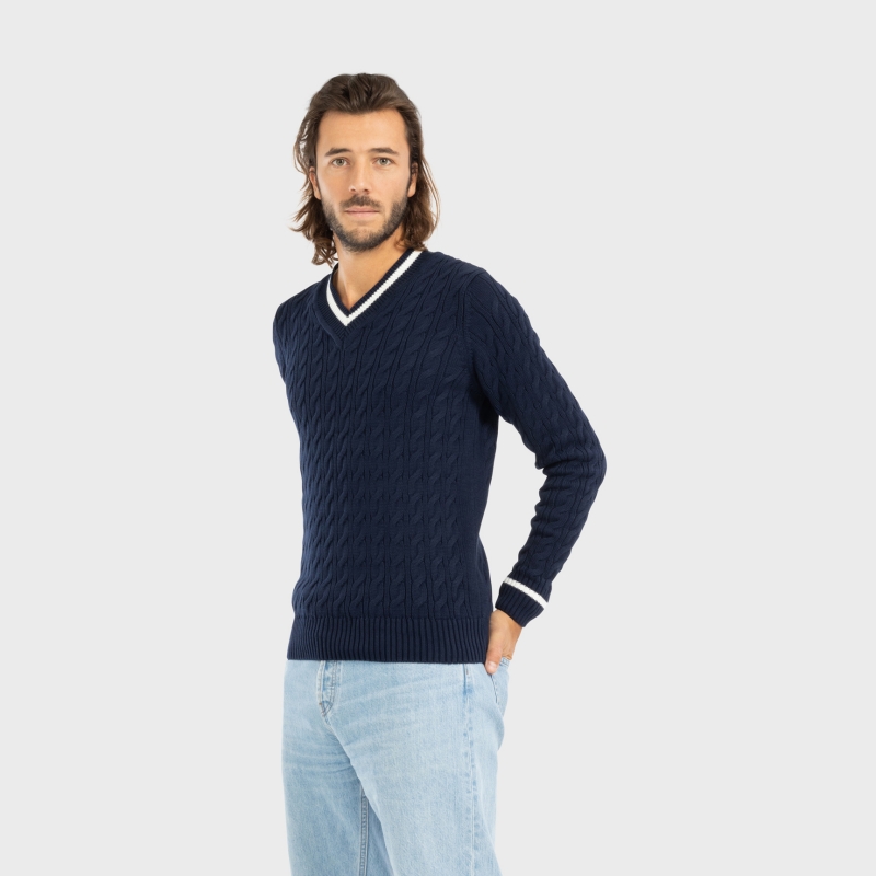 Pull laine homme Gris - Made in France - Cocorico