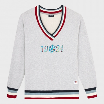 1924 Flake V-neck sweatshirt