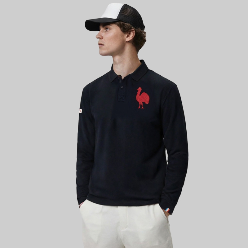 First Rooster Long Sleeve Polo
