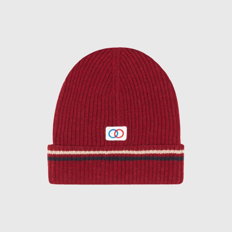 Brand Striped Beanie