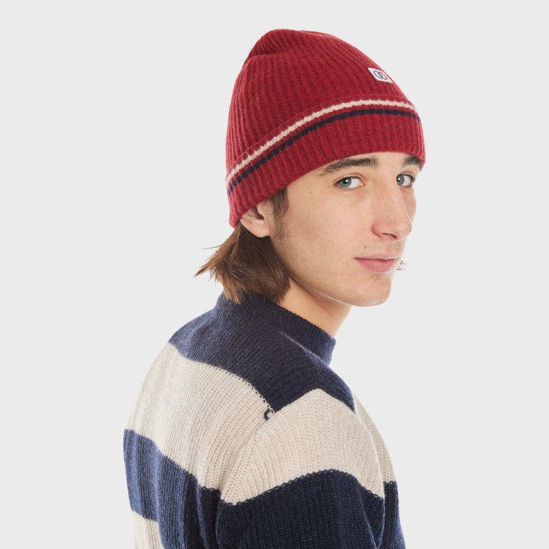 Brand Striped Beanie