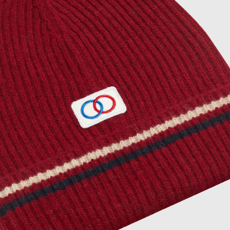Brand Striped Beanie