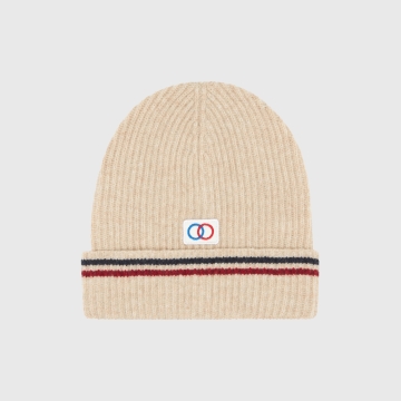Brand Striped Beanie