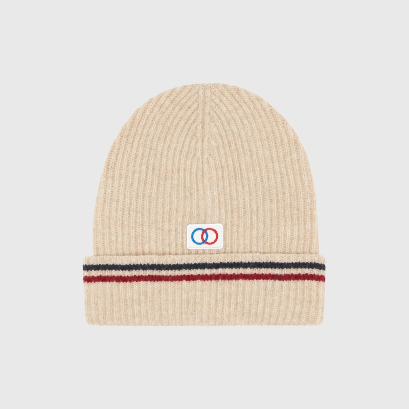 Brand Striped Beanie