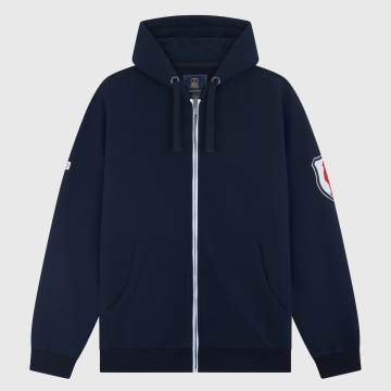 Zipped Badge Hoodie